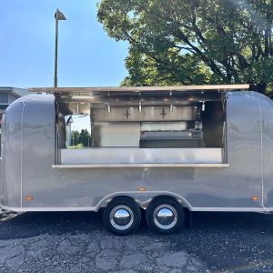 5.5m Grey Pizza Trailer — Salad Prep Fridge