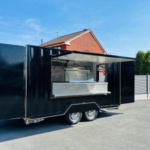 4.0m Black Container Trailer — Fridge & Extraction