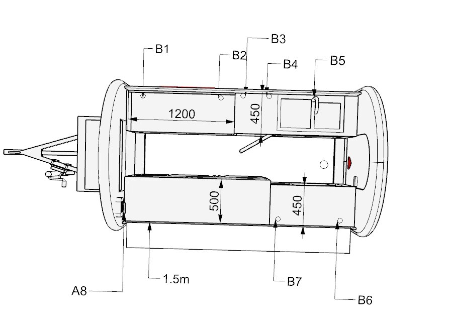 2.8m Grey Catering Pod — Fridge & Extraction - Image 7